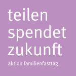 Das Logo "Teilen spendet Zukunft"