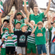Junge Rapid-Fans im Prater