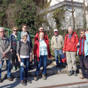 Die Wandergruppe am Anfang der Via Sacra