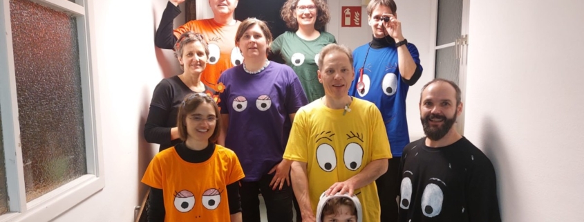 Teilnehmer/innen am Faschingsfest 2023 in Neufünfhaus