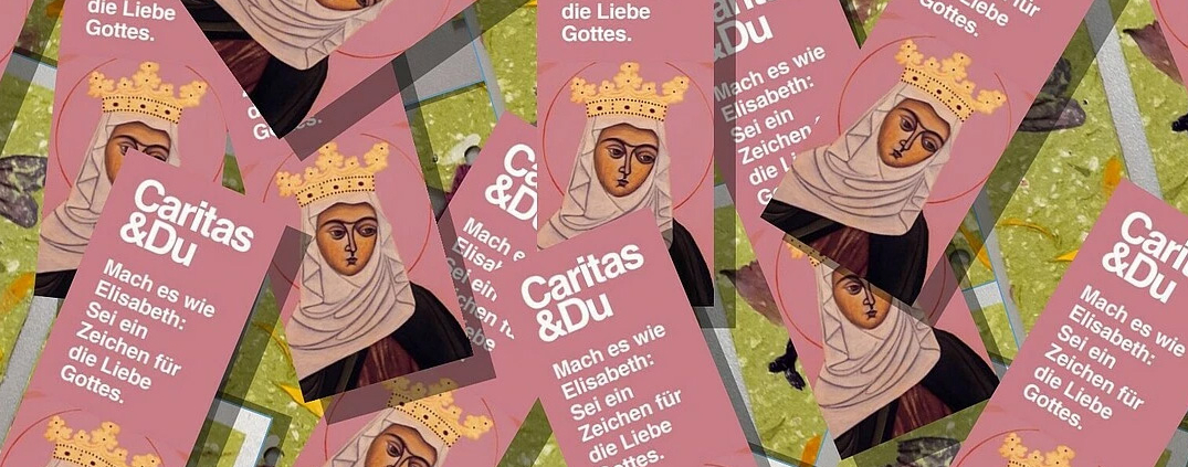 Die Lesezeichen des Caritas-Sonntags 2023 übereinandergelegt