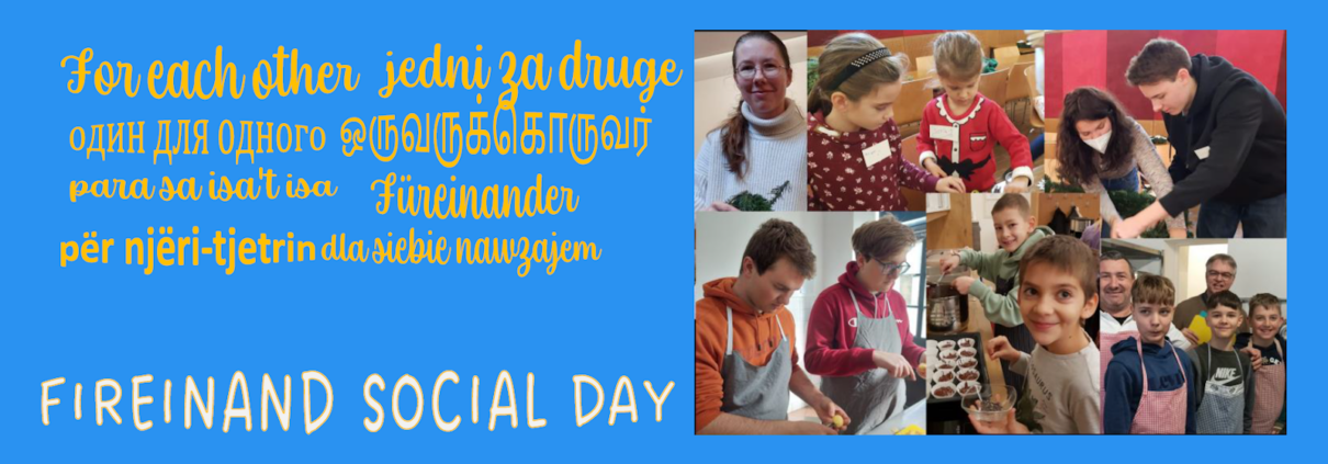Banner des Social Day mit Kindern in Aktion