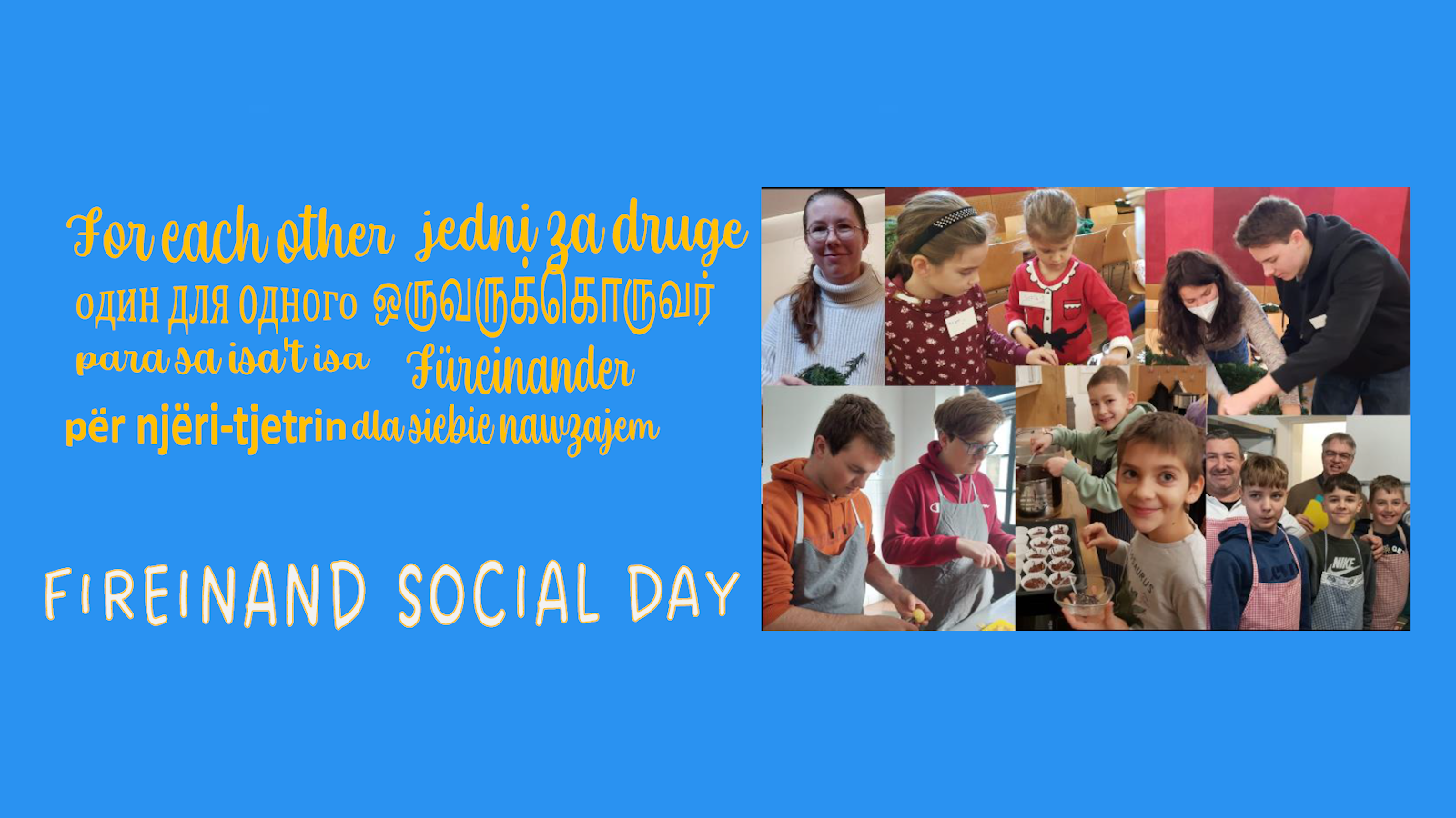 Banner des Social Day mit Kindern in Aktion