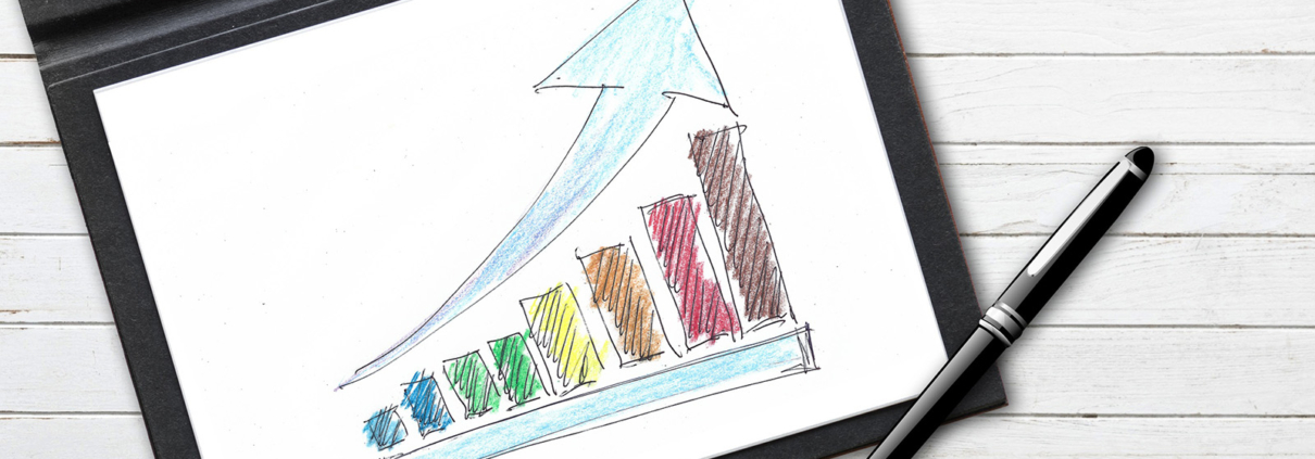 ein Grafiktablett mit einem Diagramm