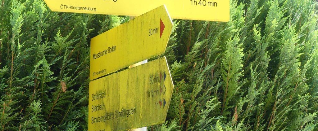 Wergweiser nach Weidling