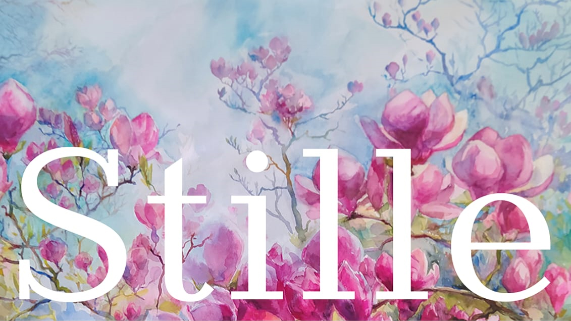 Ein Blumenaquarell mit der