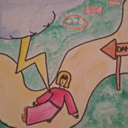 Eine Kinderzeichnung von Ruth