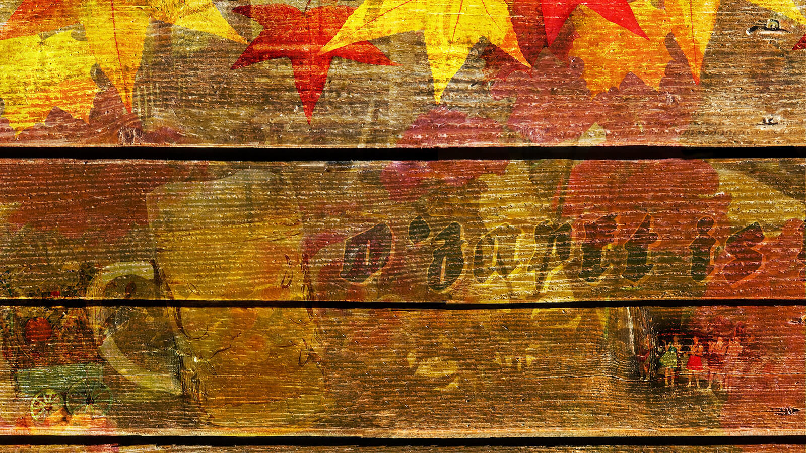 Holzbretter mit Oktoberfest-Motiven