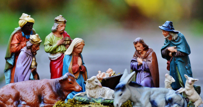 Bemalte Krippenfiguren